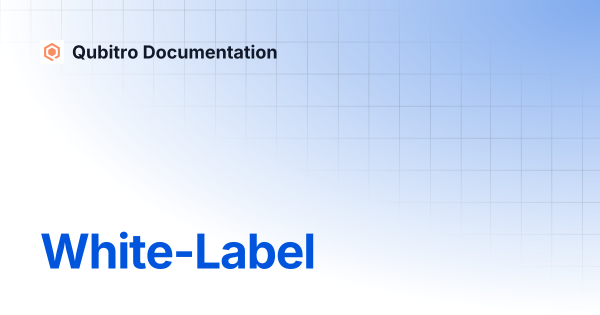 White label qubitro documentation