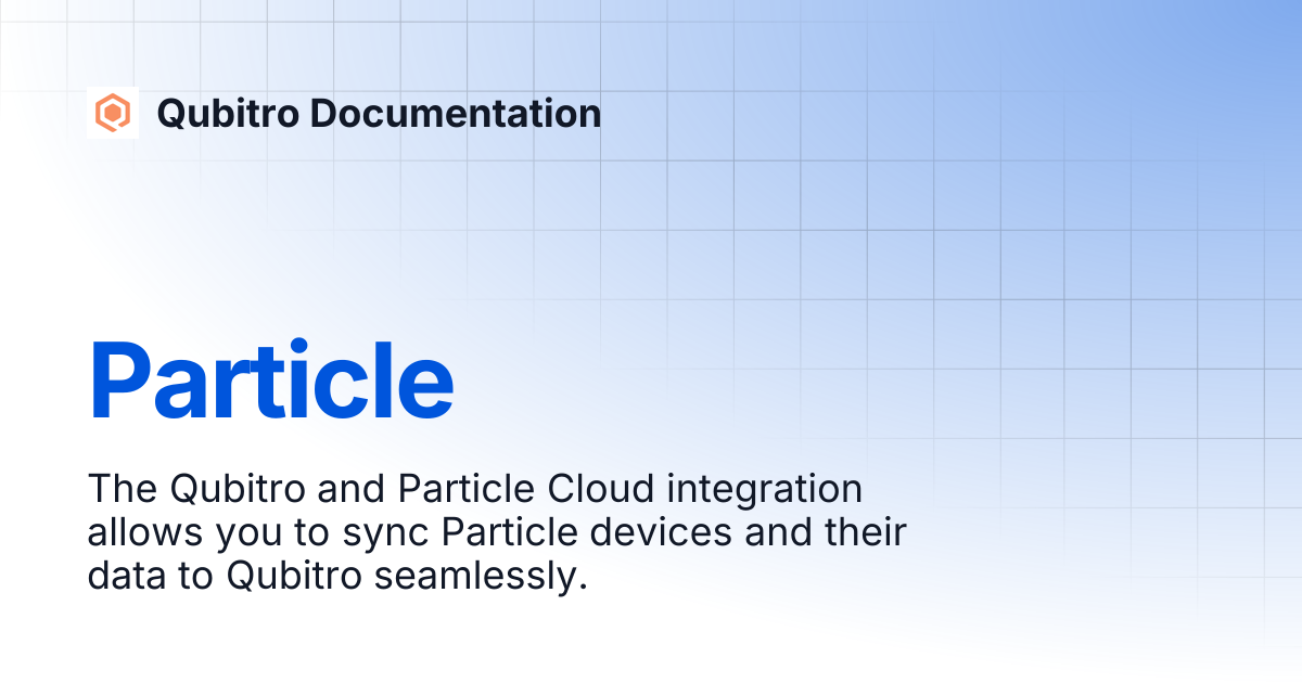 Particle | Qubitro Documentation