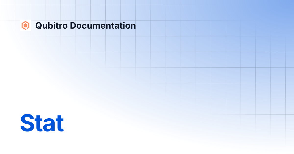 Stat | Qubitro Documentation