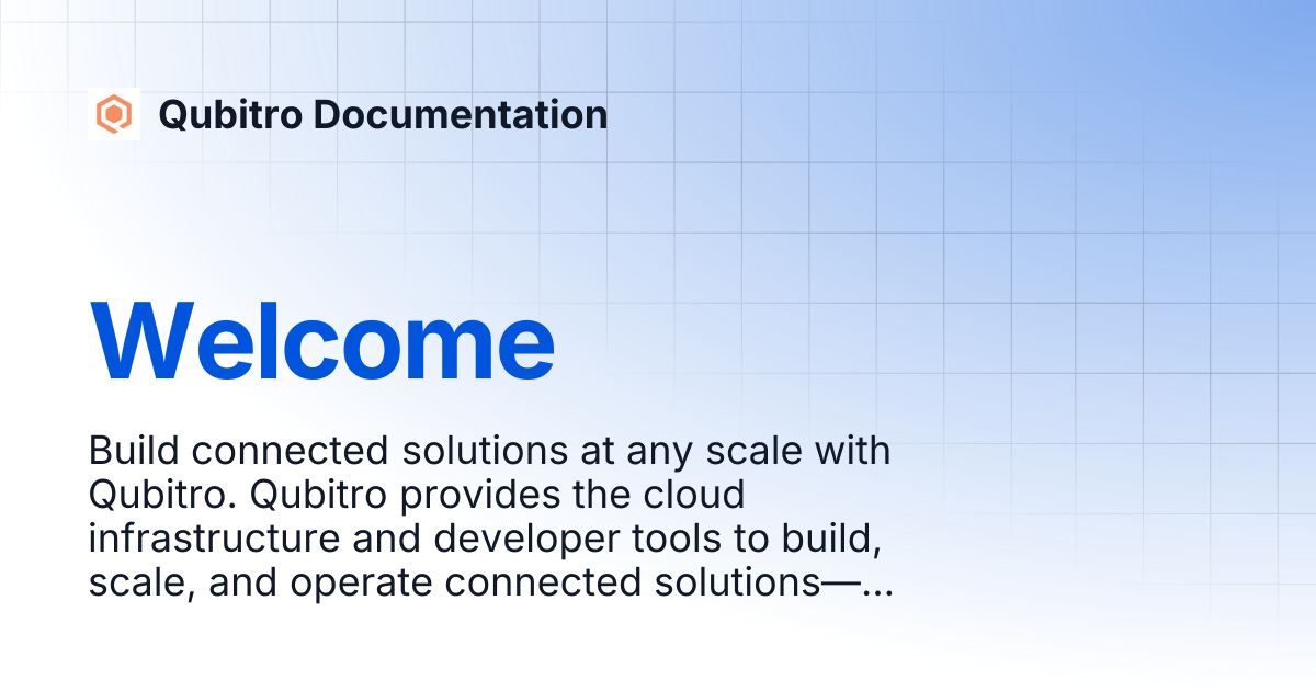 Welcome | Qubitro Documentation