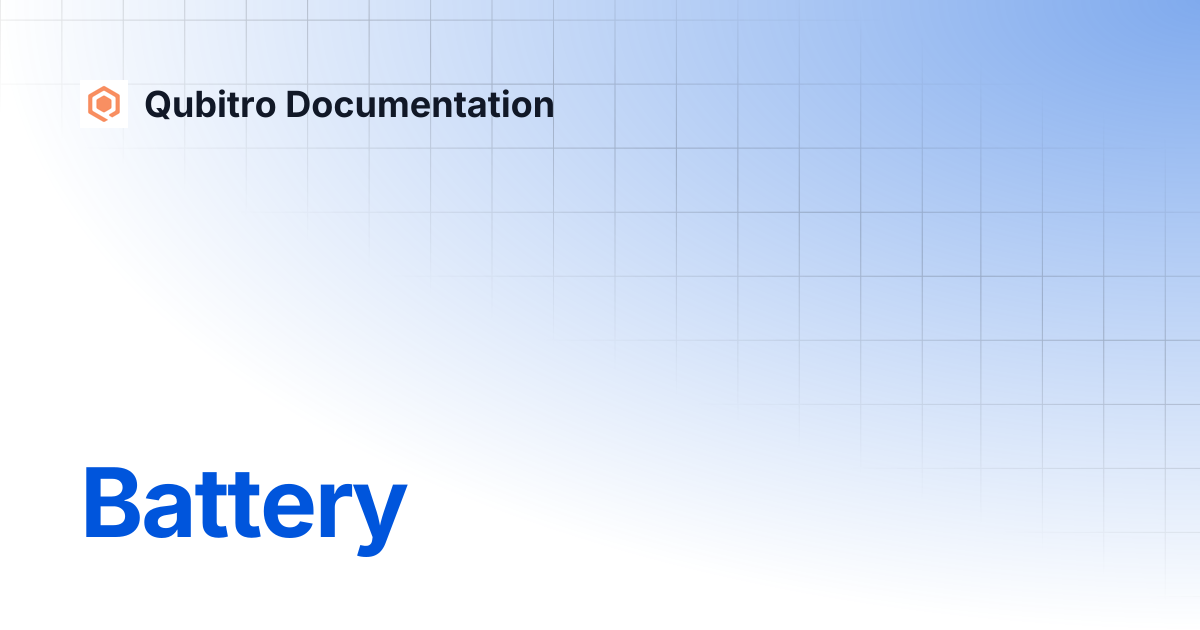 Battery | Qubitro Documentation